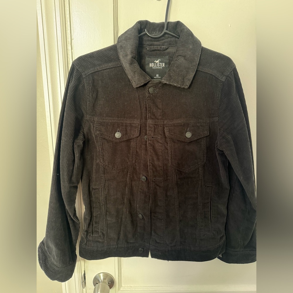 Used Black Hollister Jacket corduroy